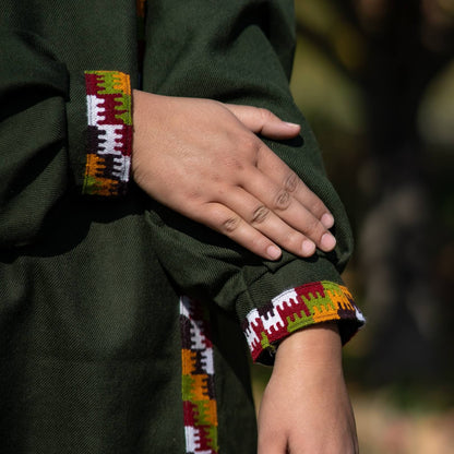 Merino Wool Co-ord Set for Women (Olive Green)