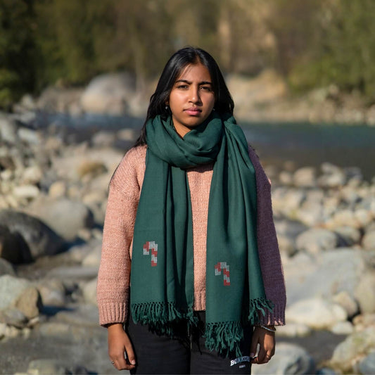 The Green Candy Cane Shawl