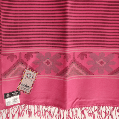 Hand Woven Pure Merino Wool Kullu Shawl