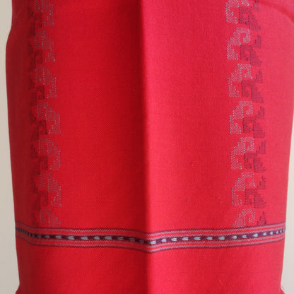 Handloom Women's Woolen Suit with Stole (RED)