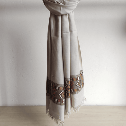 Hand Woven Pure Merino Wool Kullu Shawl