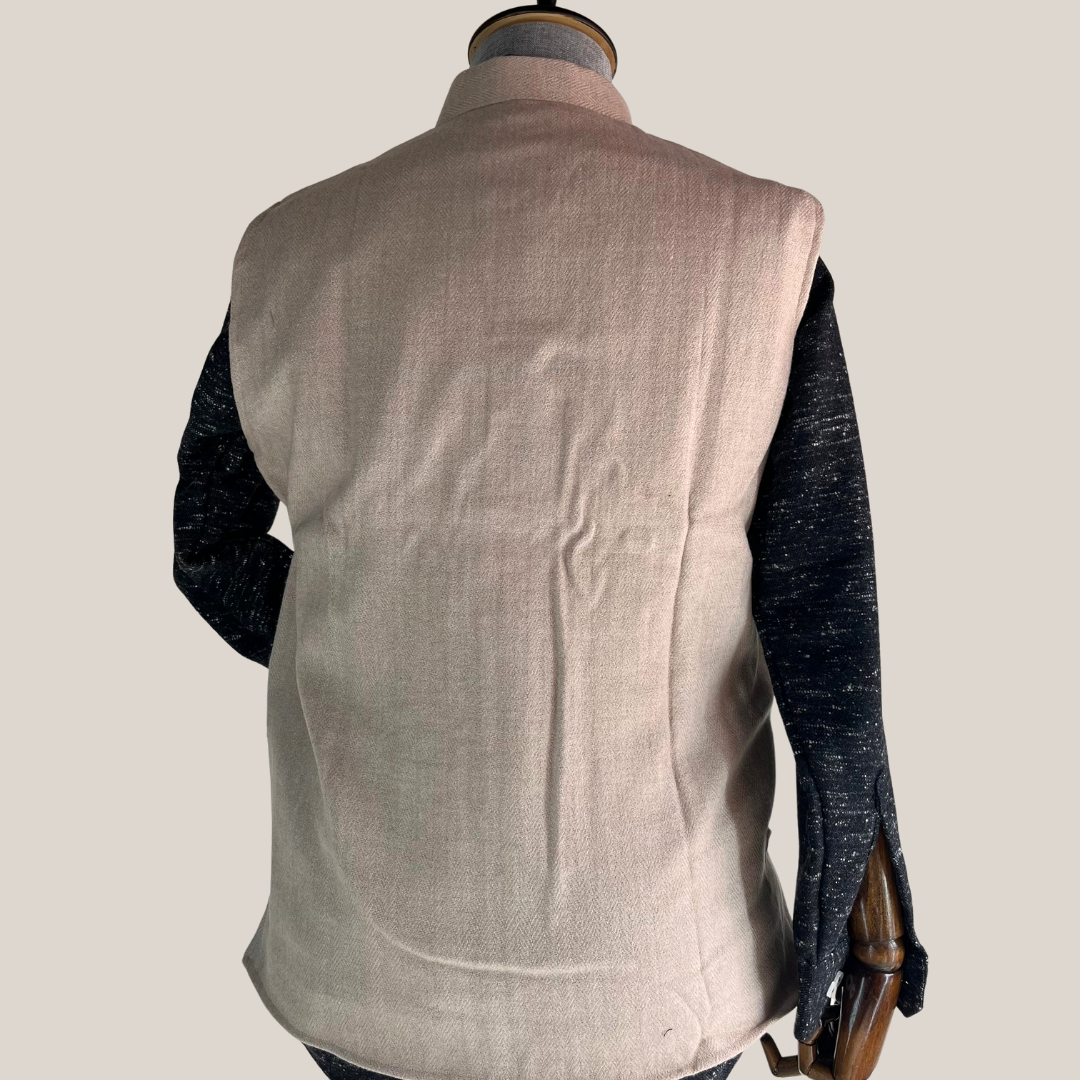 Men's Fawn Woolen Nehru Jacket