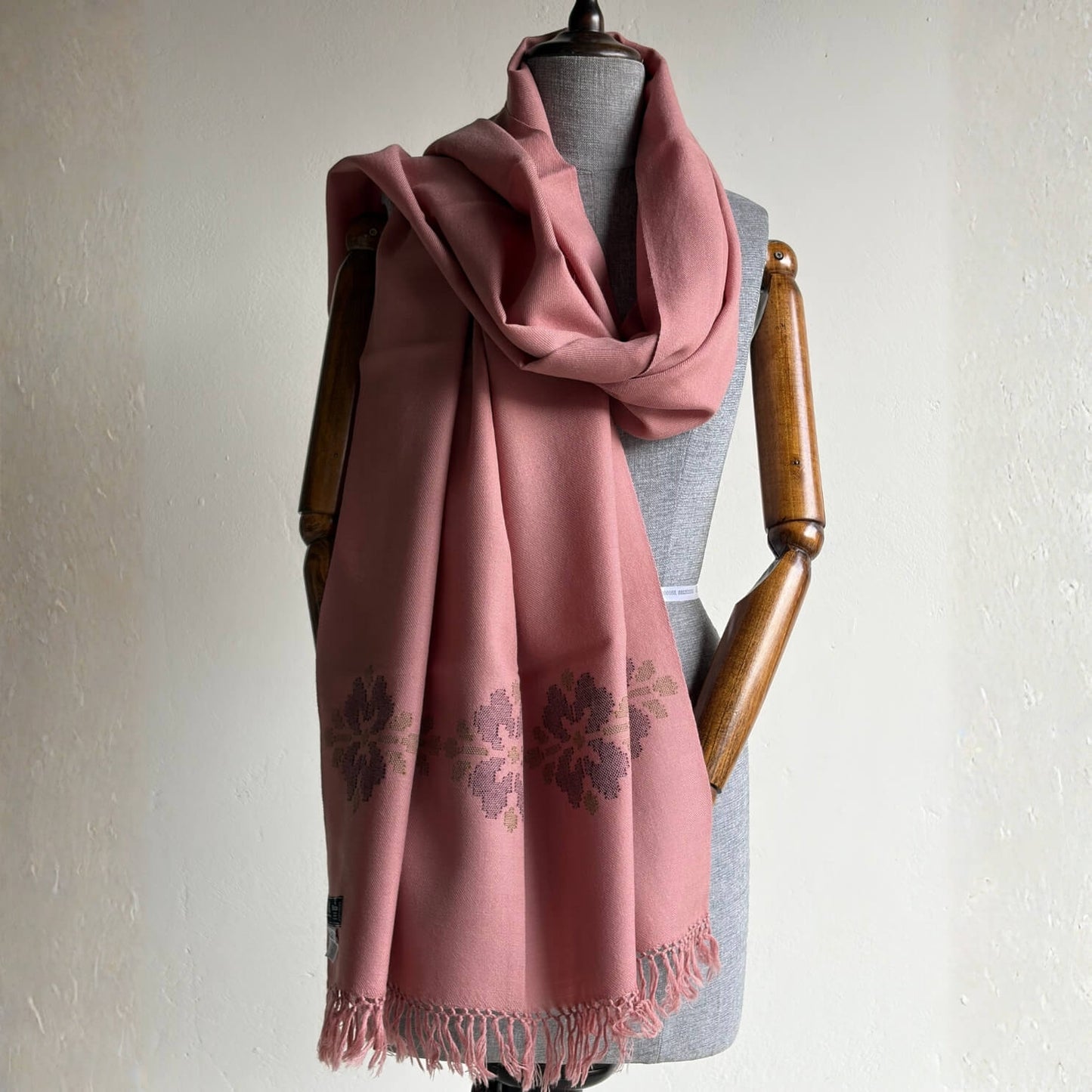 pure merino wool stole - pink