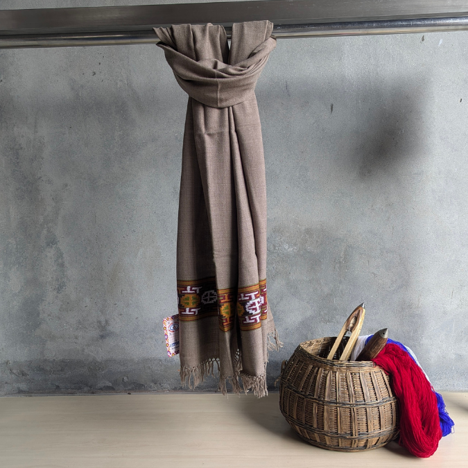 Hand Woven Pure Merino Wool Kullu Stole