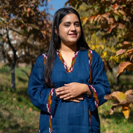 Merino Wool Co-ord Set for Women (Teal Blue)