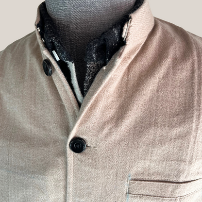 Men's Fawn Woolen Nehru Jacket