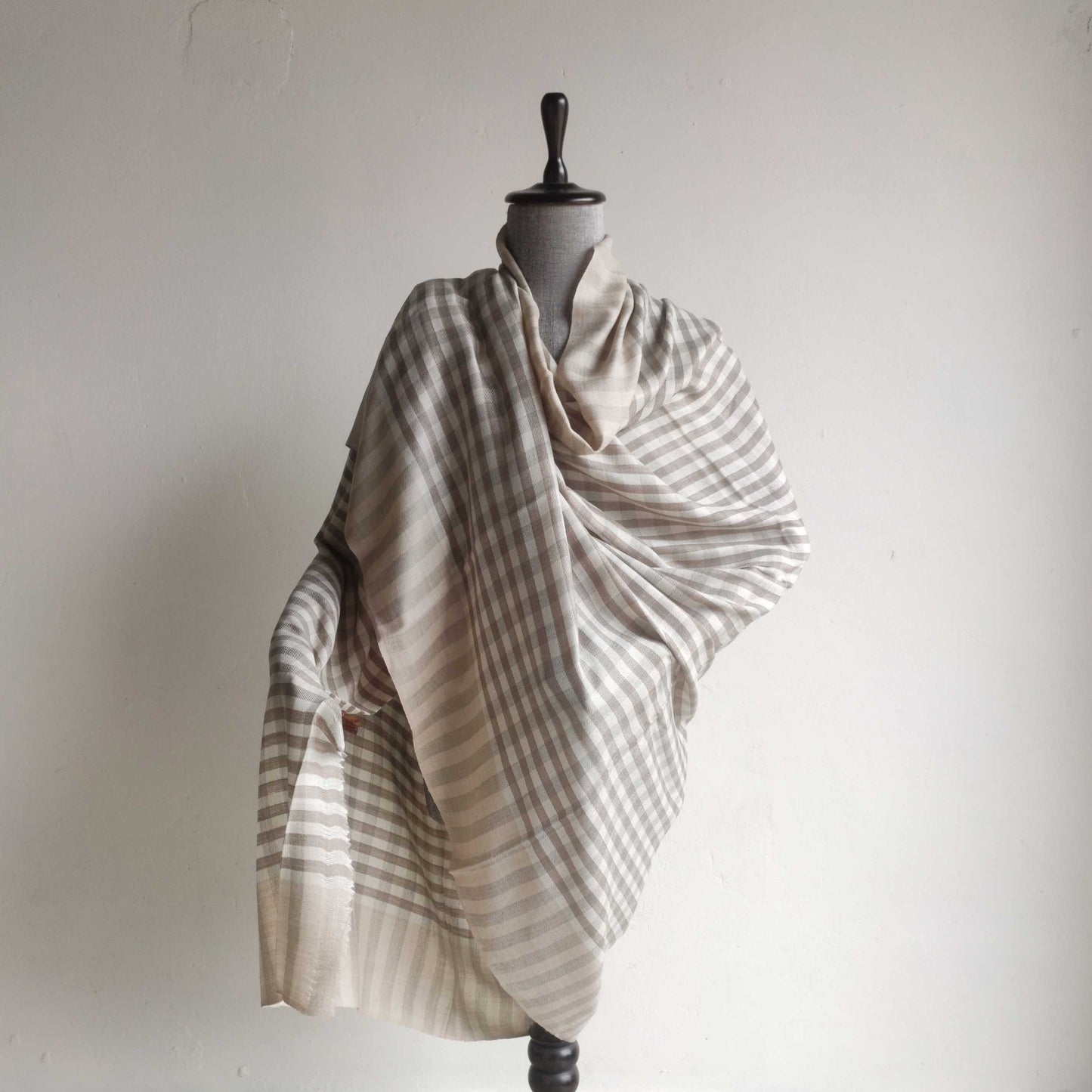 Mens Pure Pashmina Shawl ( Check Loi)