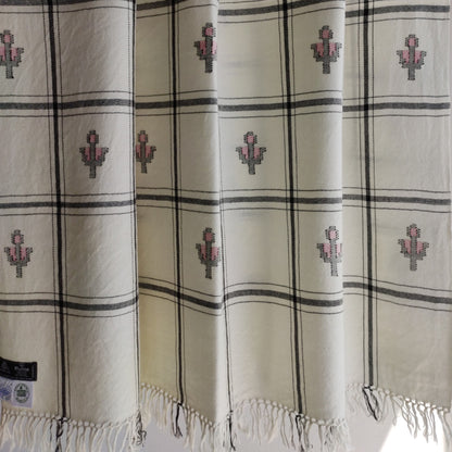 Hand Woven Pure Merino Wool Kullu Shawl