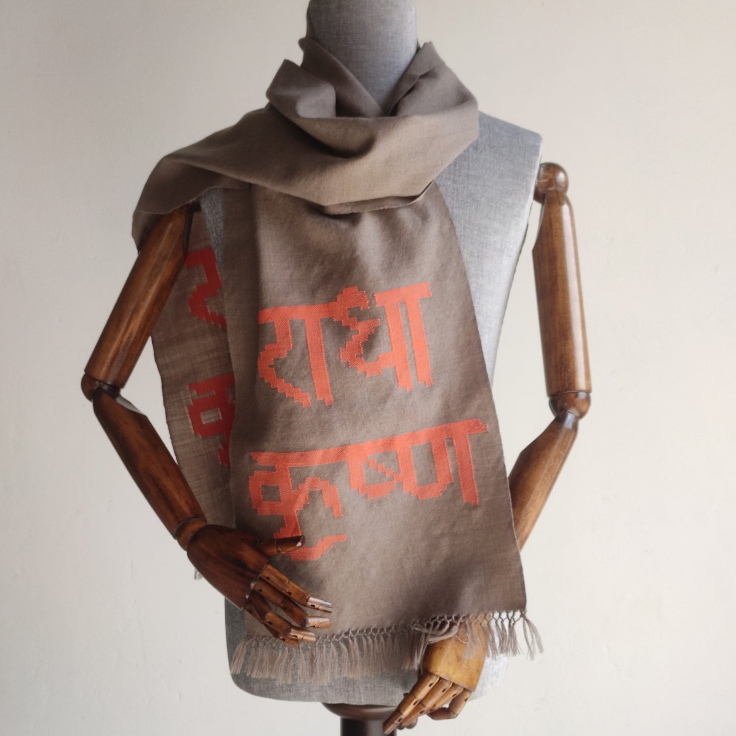 Hand Woven Pure Merino Wool Muffler- Radha Krishan