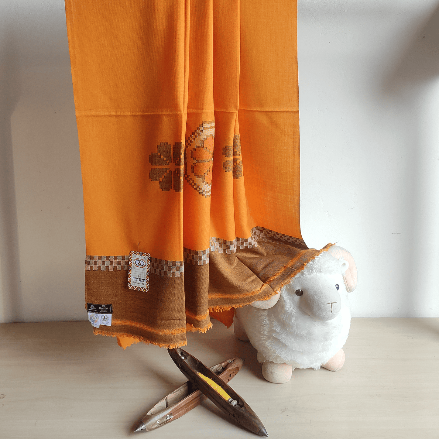 Hand Woven Pure Merino Wool Kullu Shawl