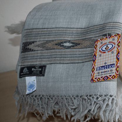 Hand Woven Men’s Pure Merino Wool Kullu Shawl