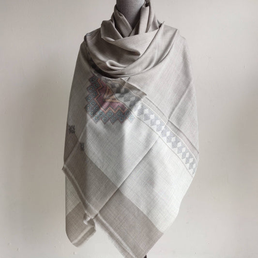 Hand Woven Pure Merino Wool Kullu Shawl