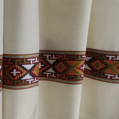 Handwoven Angora+Wool Shawl White
