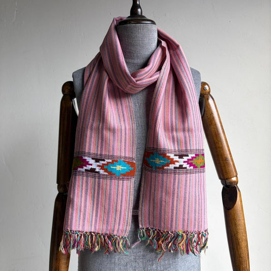 Merino Wool Muffler for Winter - Pink