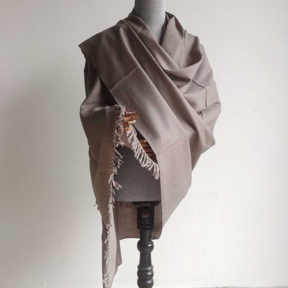 Hand Woven Mens Pure Merino Wool Kullu Shawl-  (Loi)