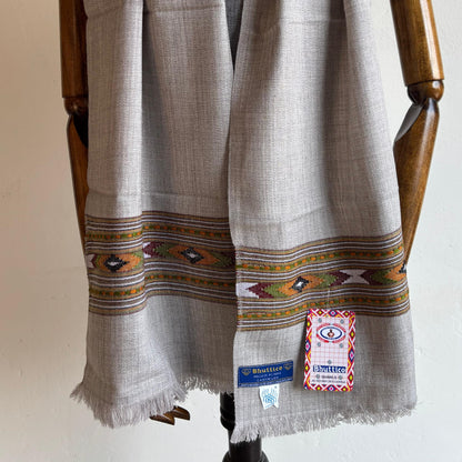 Hand Woven Cashmilon Muffler Grey