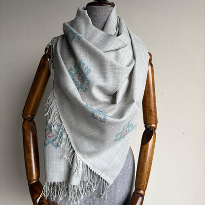 Hand Woven Pure Merino Wool Kullu Stole