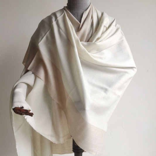 Hand Woven Mens Pashmina + Wool Kullu Shawl (Loi)