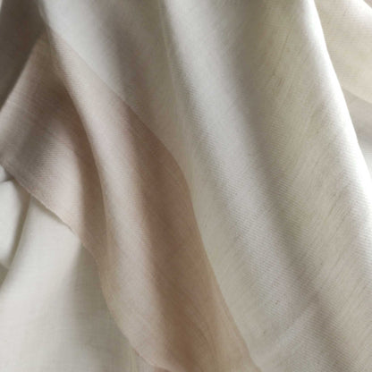 Close-up of beige Men's shawl(loi) with soft texture
