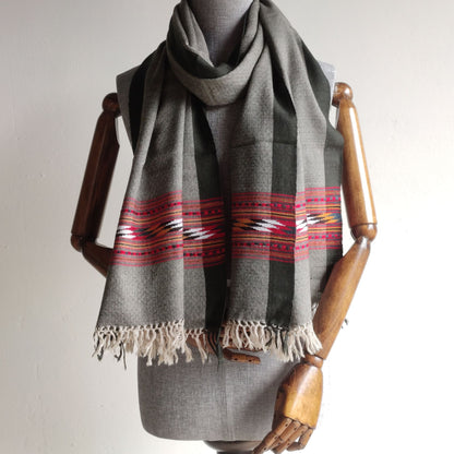 Hand Woven Pure Merino Wool Kullu Stole