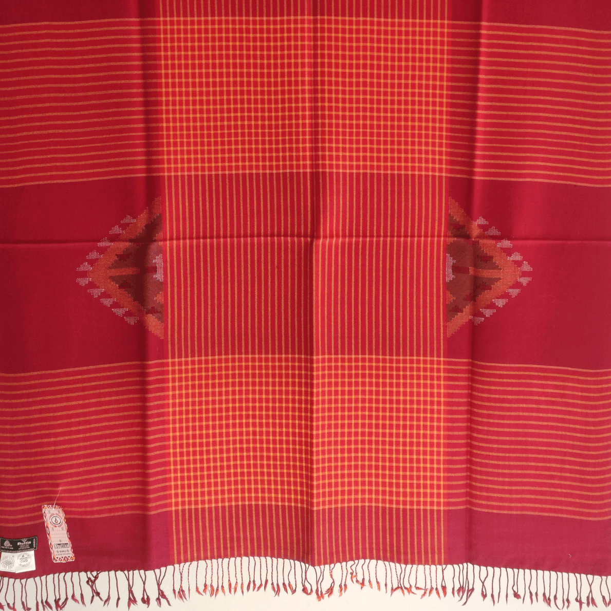 Hand Woven Pure Merino Wool Kullu Shawl