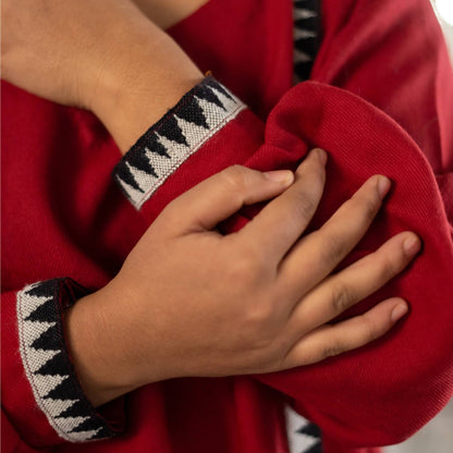 Merino Wool Co-ord Set for Women (Wine Red)