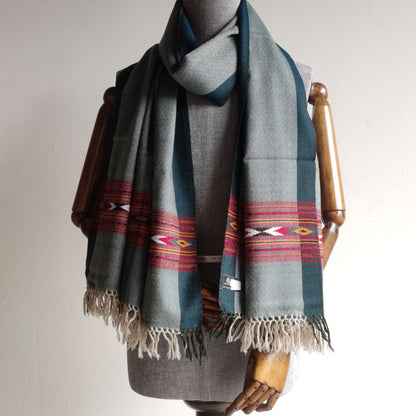 Hand Woven Pure Merino Wool Kullu Stole