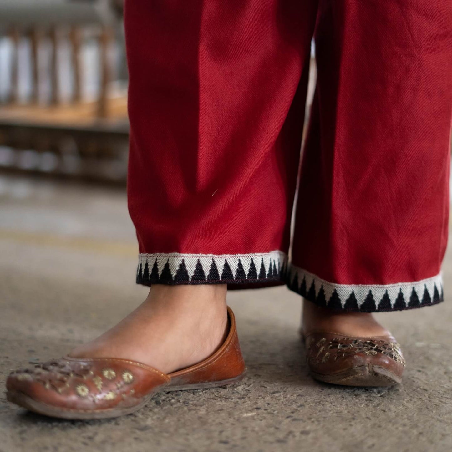 Merino Wool Co-ord Set for Women (Wine Red)