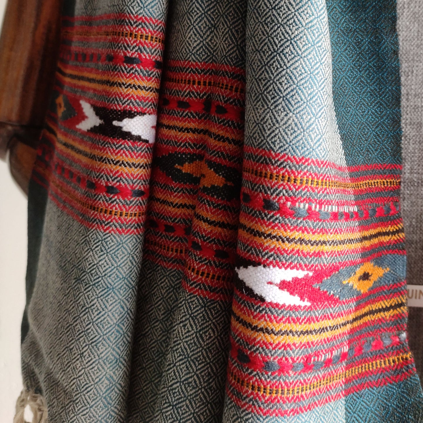 Hand Woven Pure Merino Wool Kullu Stole