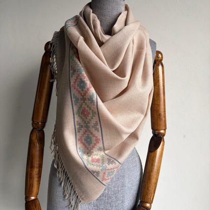 Hand Woven Pure Merino Wool Kullu Stole