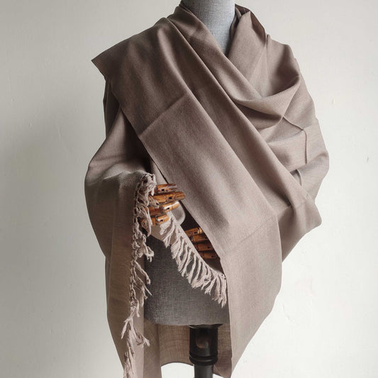 Hand Woven Mens Pure Merino Wool Kullu Shawl-  (Loi)