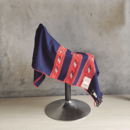 Hand Woven Pure Merino Wool Kullu Stole (Gugtu 3D)