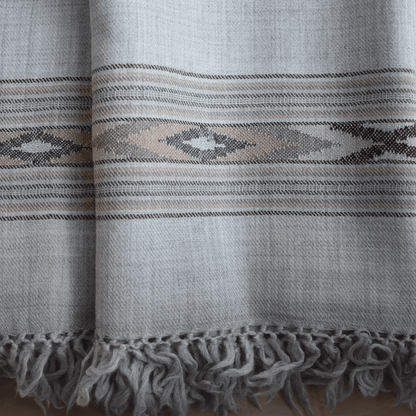 Hand Woven Men’s Pure Merino Wool Kullu Shawl