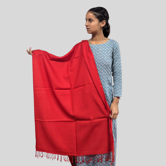 Hand Woven Pure Merino Wool Kullu Stole (Plain)