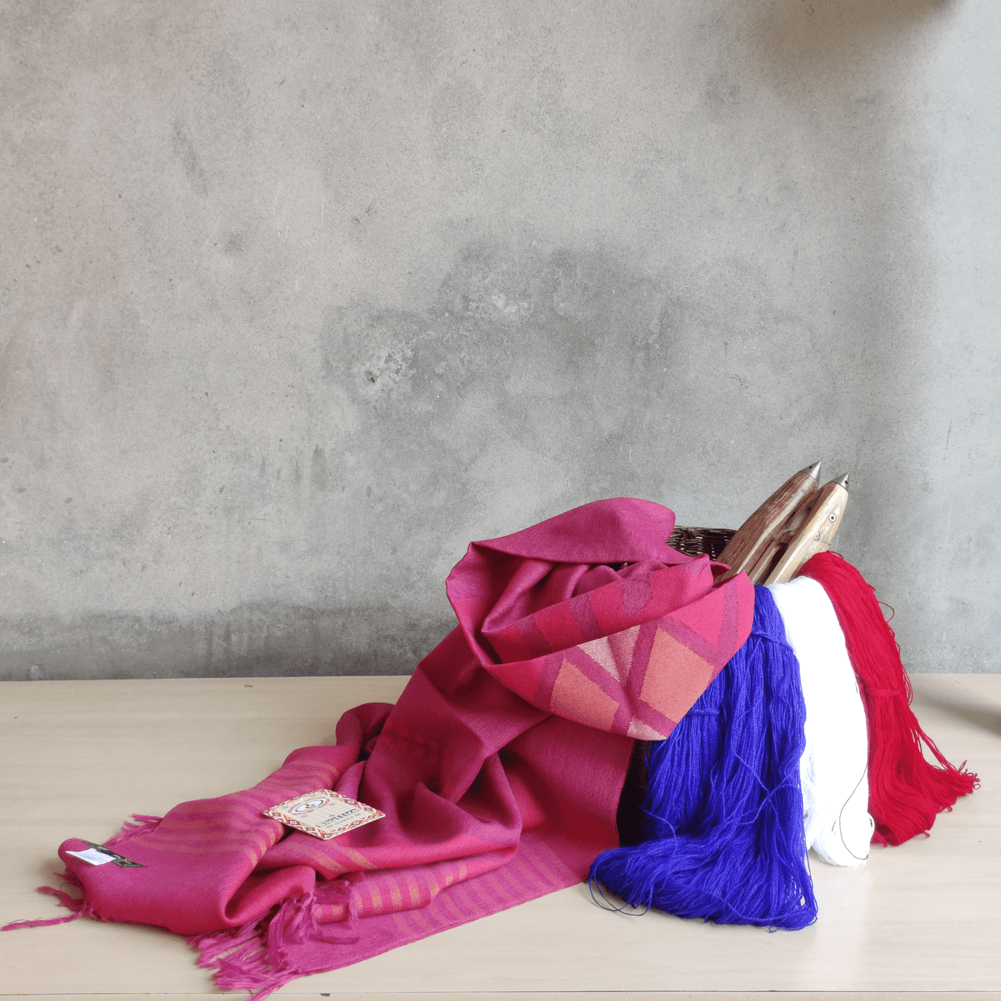 Handwoven Pure Merino Wool Kullu Shawl- ( Gulabi 015) Maroon