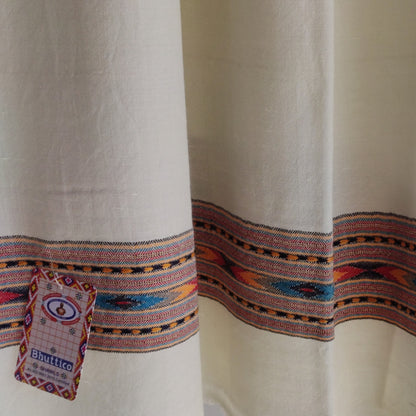 Handwoven Angora+Wool Shawl White