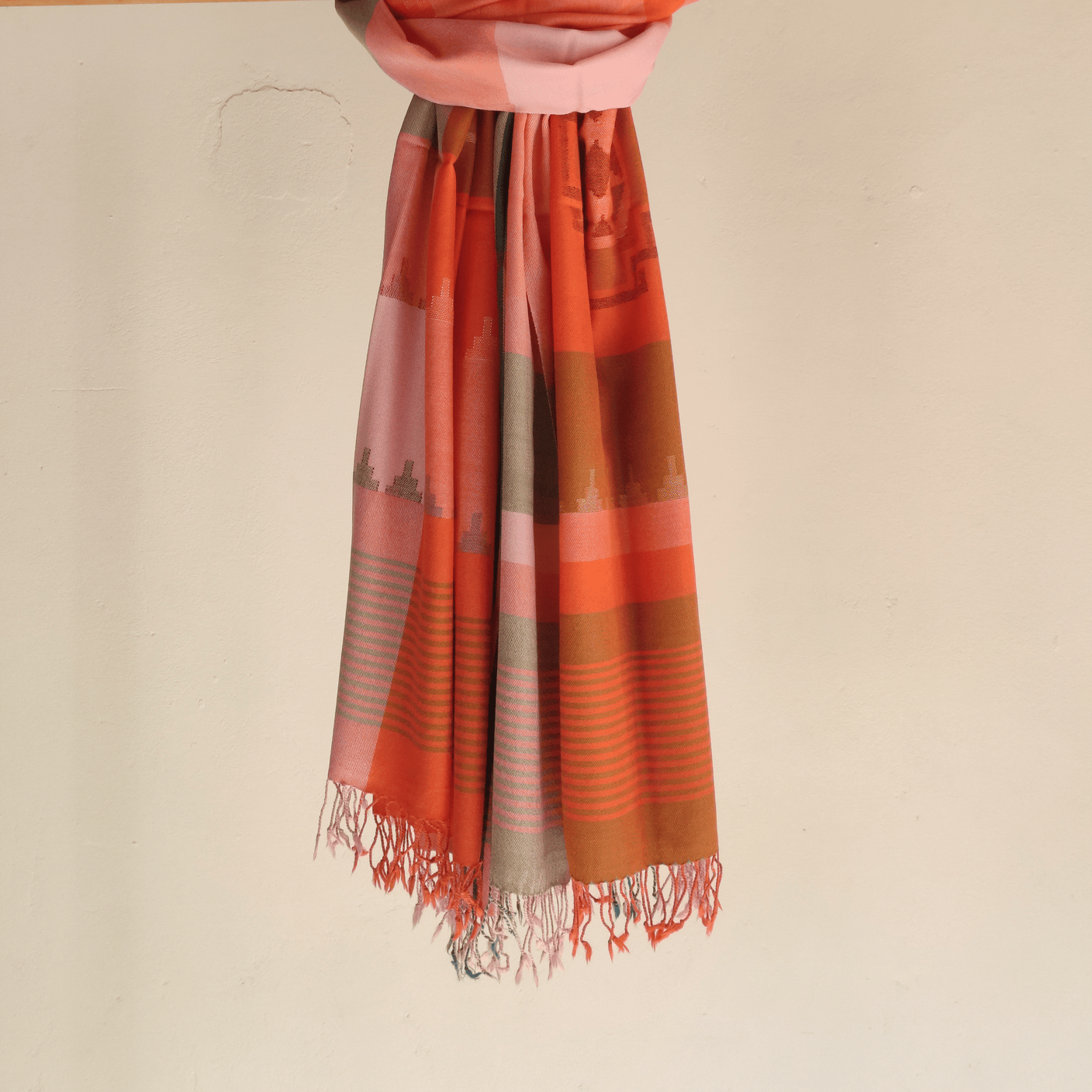 Hand Woven Pure Merino Wool Kullu Shawl