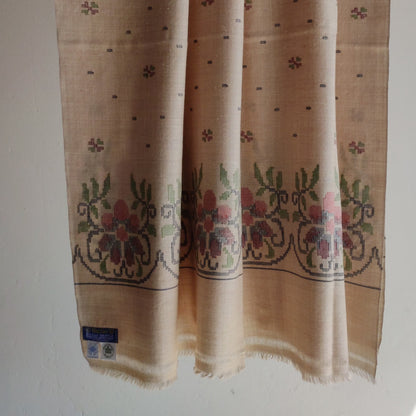 Handwoven Angora+Wool Shawl Fawn