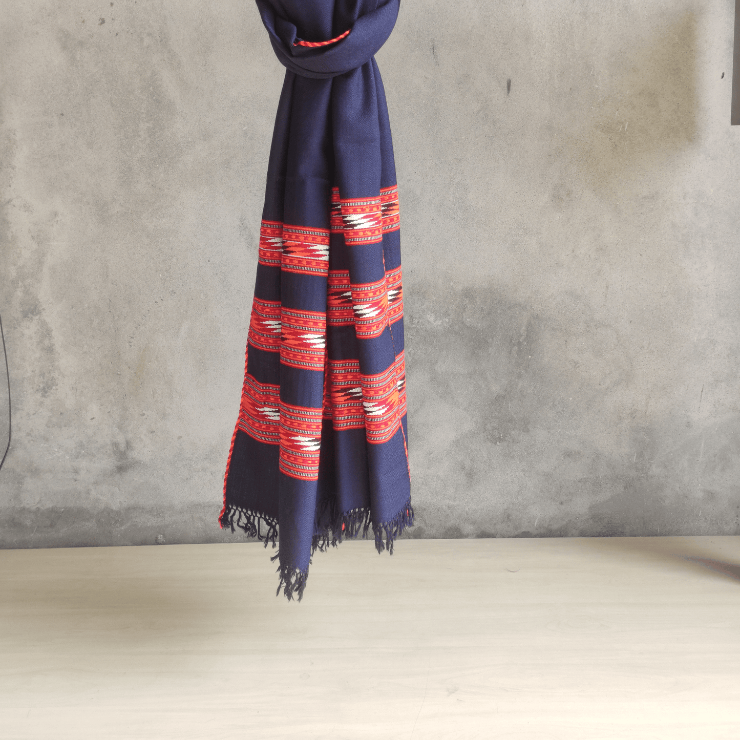 Hand Woven Pure Merino Wool Kullu Stole (Gugtu 3D)