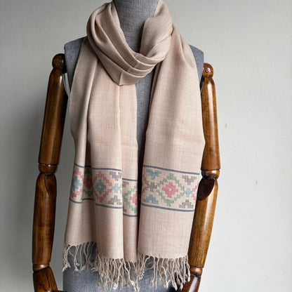 Hand Woven Pure Merino Wool Kullu Stole