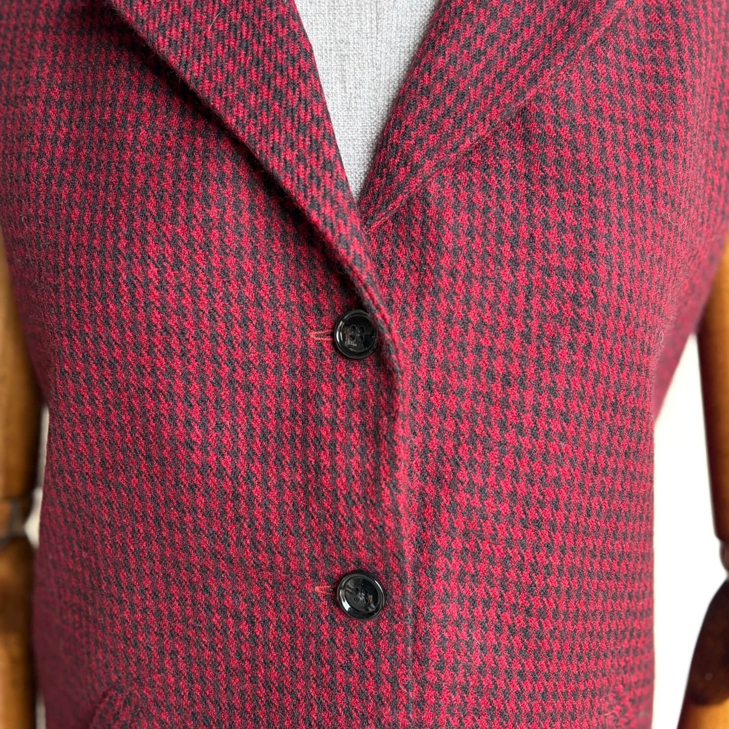 Women’s Merino Wool Nehru Jacket – Maroon