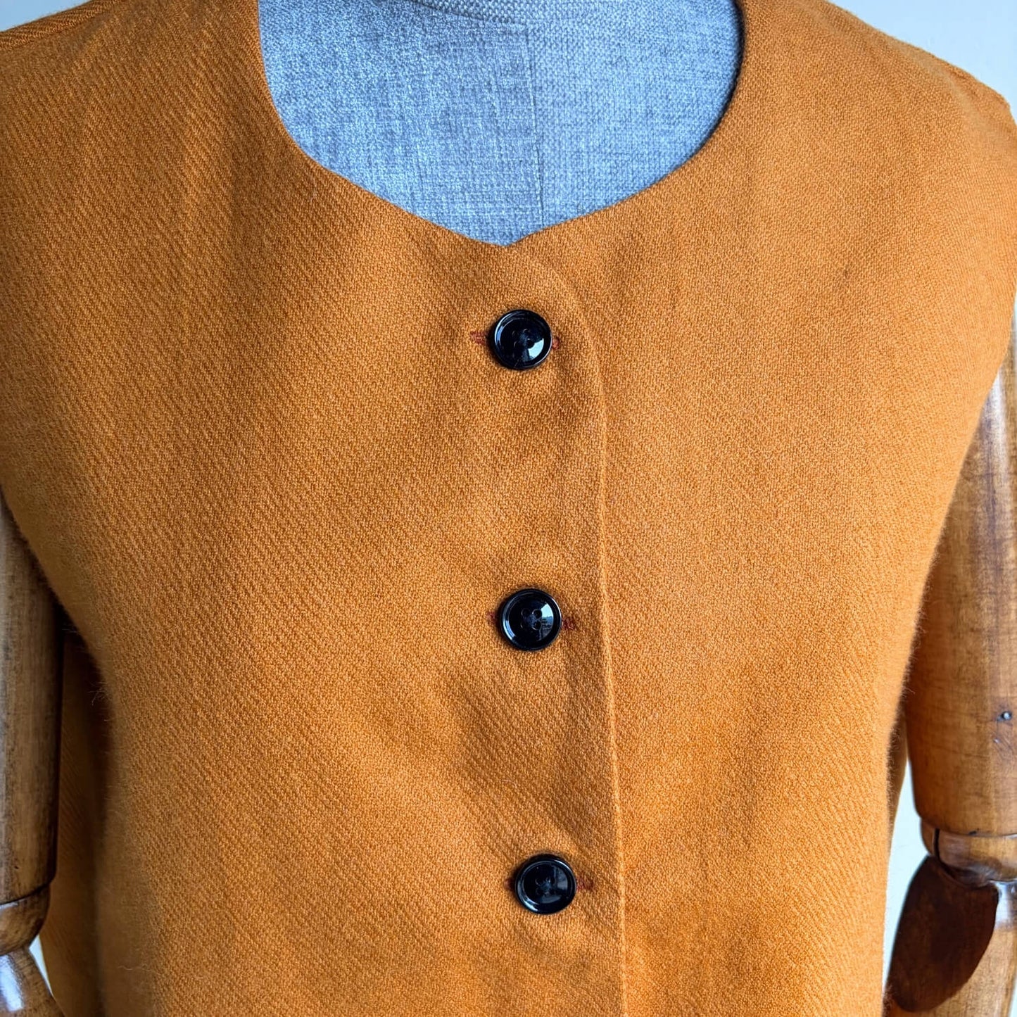 Women’s Merino Wool Nehru Jacket – Mustard