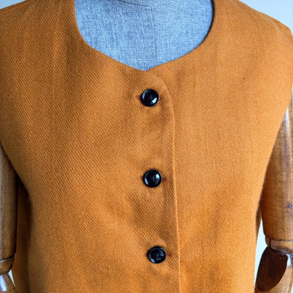 Women’s Merino Wool Nehru Jacket – Mustard