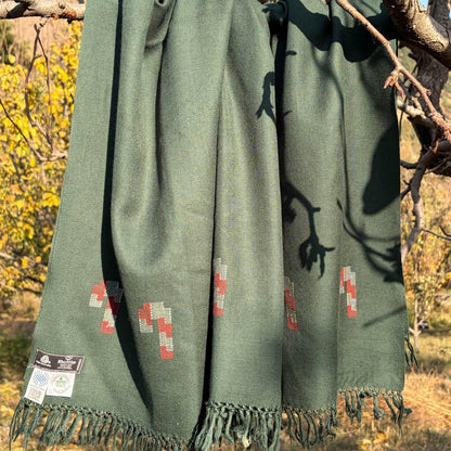 The Green Candy Cane Shawl