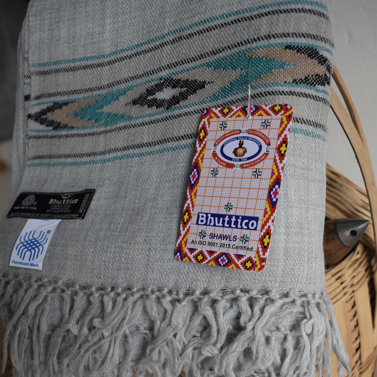 Hand Woven Men’s Pure Merino Wool Kullu Shawl