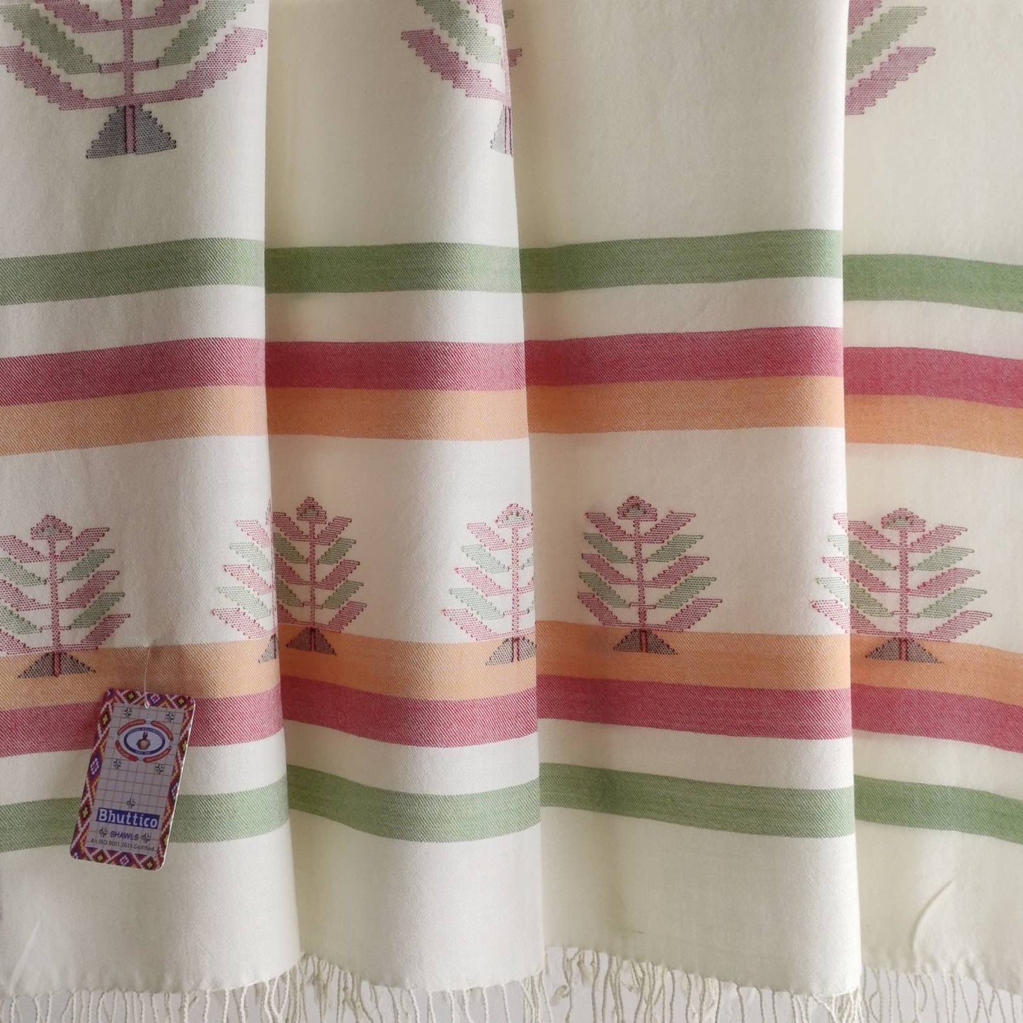 Hand Woven Pure Merino Wool Kullu Shawl