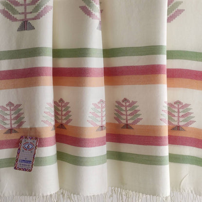 Hand Woven Pure Merino Wool Kullu Shawl