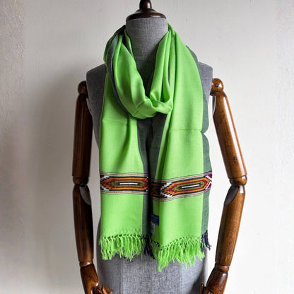 Pure Cashmilon Stole – Parrot Green