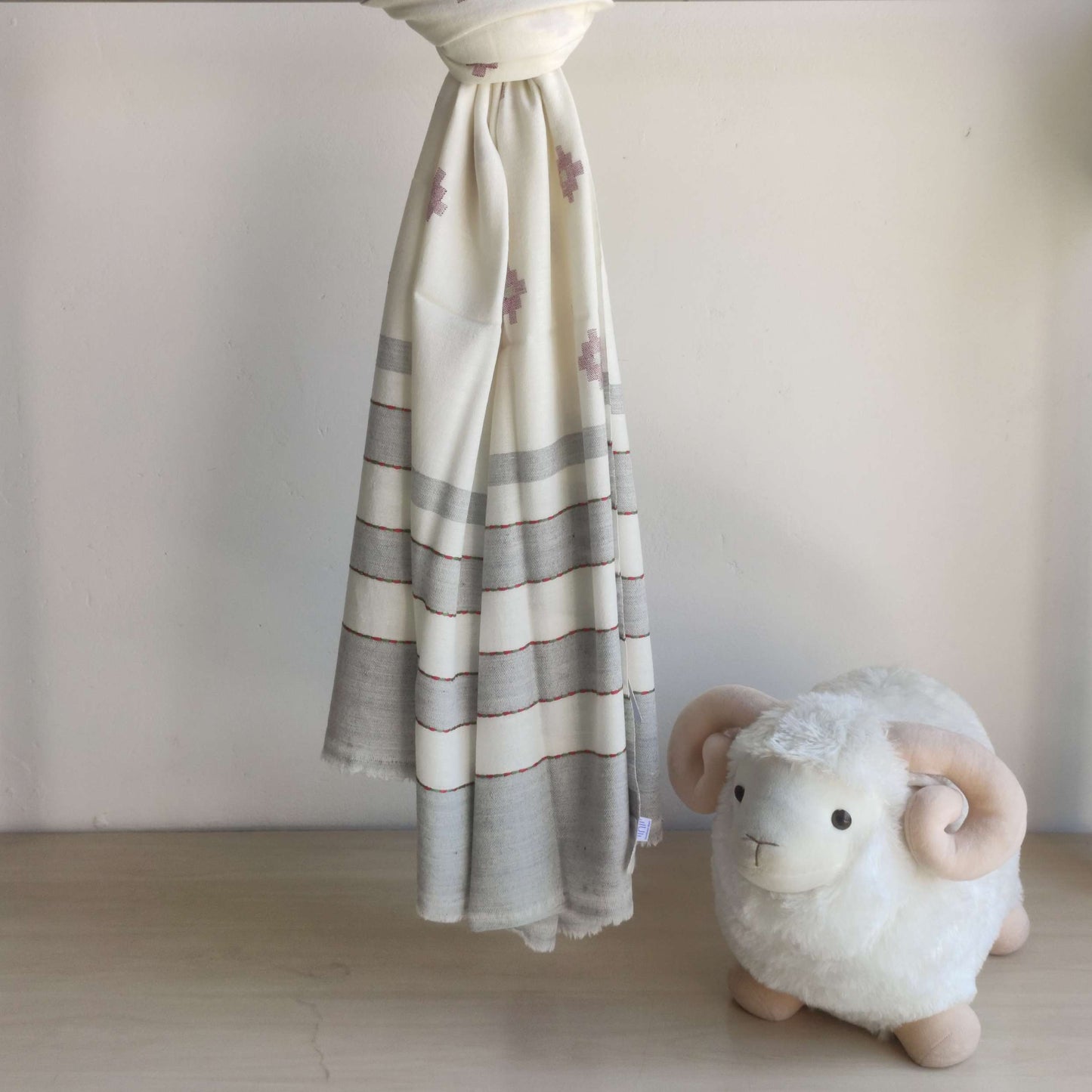 Handwoven Angora+Wool Shawl