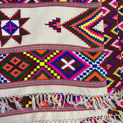 Handwoven Original Kullu Pattu- Dhaulagiri - 3 Patti with stars